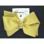 Yellow (Athletic Gold) Grosgrain Bow - 7 Inch